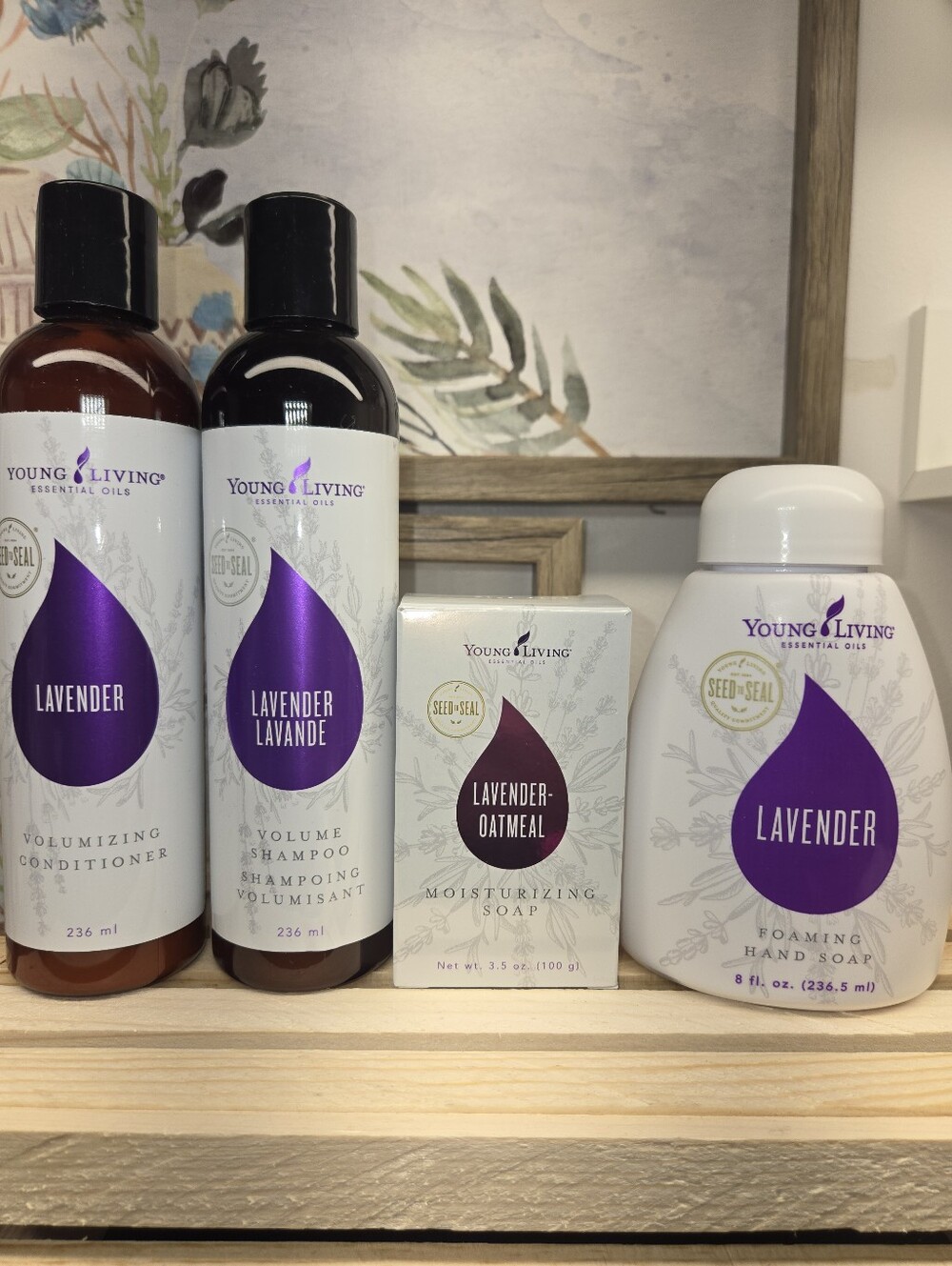 Young Living Lavender BUNDLE Shampoo &conditioner, Oatmeal Lav Bar & Hand Soap